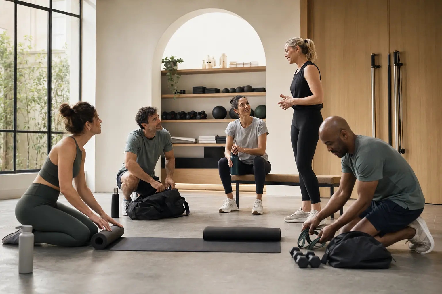 Des adultes préparent leur première séance avec un coach